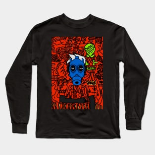 Explore NFT Character - MaleMask DoodleGlyph with Pixel Eyes on TeePublic Long Sleeve T-Shirt